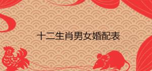 十二生肖男女最理想的伴侶