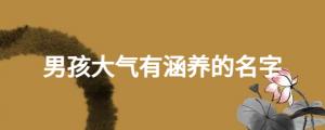 男孩霸氣有涵養(yǎng)的名字，霸氣男寶寶取名注意事項